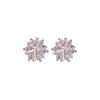 Zircon Snowflake Stud Earrings: High-End, Delicate, Cold Style Winter Jewelry for Women