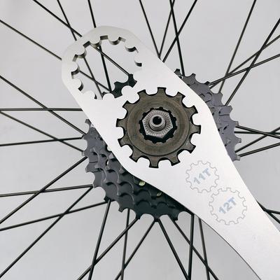Herramienta de Extracción de Piñón de Cassette de Bicicleta Llave Fija de Piñón de Acero Inoxidable 11T/12T Herramienta de Reparación de Piñón Libre de Bicicleta Piezas de Bicicleta