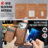 Magsafe Leather Flip Wallet Phone Case For iPhone 17 Air 17 Pro Max 2 In 1 Detachable Card Slots Cover Hoesje Coque Etui Bag