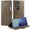Suitable for Samsung Z Fold7 Card Slot Phone Case, Zfold7 Calf Pattern Protective Cover, Ultra-fiber Flip Leather Case