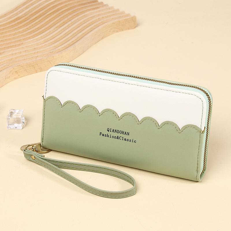 Women's Korean-Style Long Zip Wallet - Trendy, Fresh, Large Capacity Clutch Bag