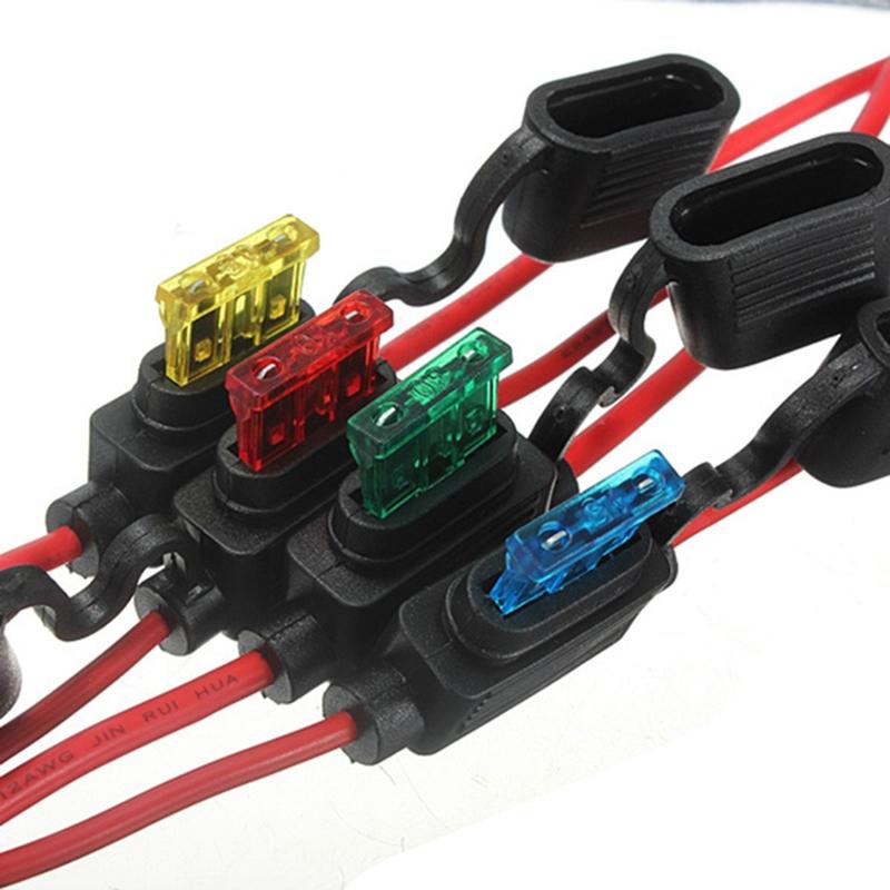 Car Fuse Holder Waterproof Mini Blade Adapter Splash-proof Box for 12V 30A in Line Cutoff Switch Socket Damp Proof Fuse Socket Fuse Holders1
