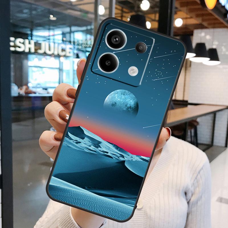 Moon Stars Space Case For Xiaomi Redmi Note 11 9 10 12 13 Pro Plus 9S 10S 11S 12S Remdi 13 12 C 9C 10C Cover