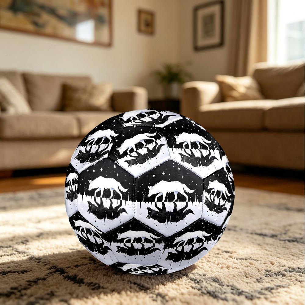 1pc Wolf Reflection Night Sky Size 5 Soccer Ball Professional Match Training Football Indoor &Outdoor Sports Ball Lightweight Durable c6522