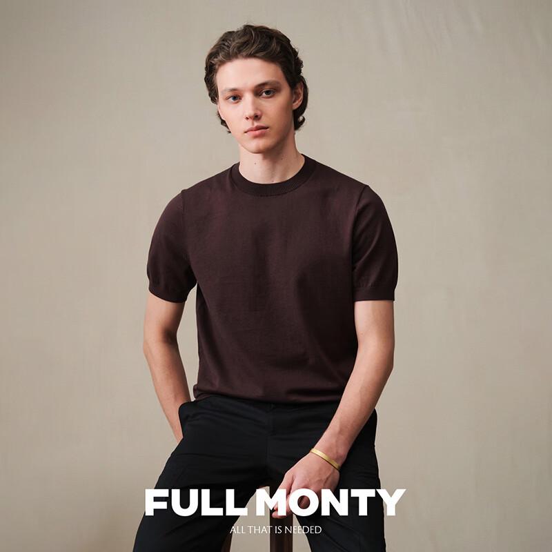 

FULL MONTY Men s Pure Cotton Short Sleeve Round Neck T-Shirt XL