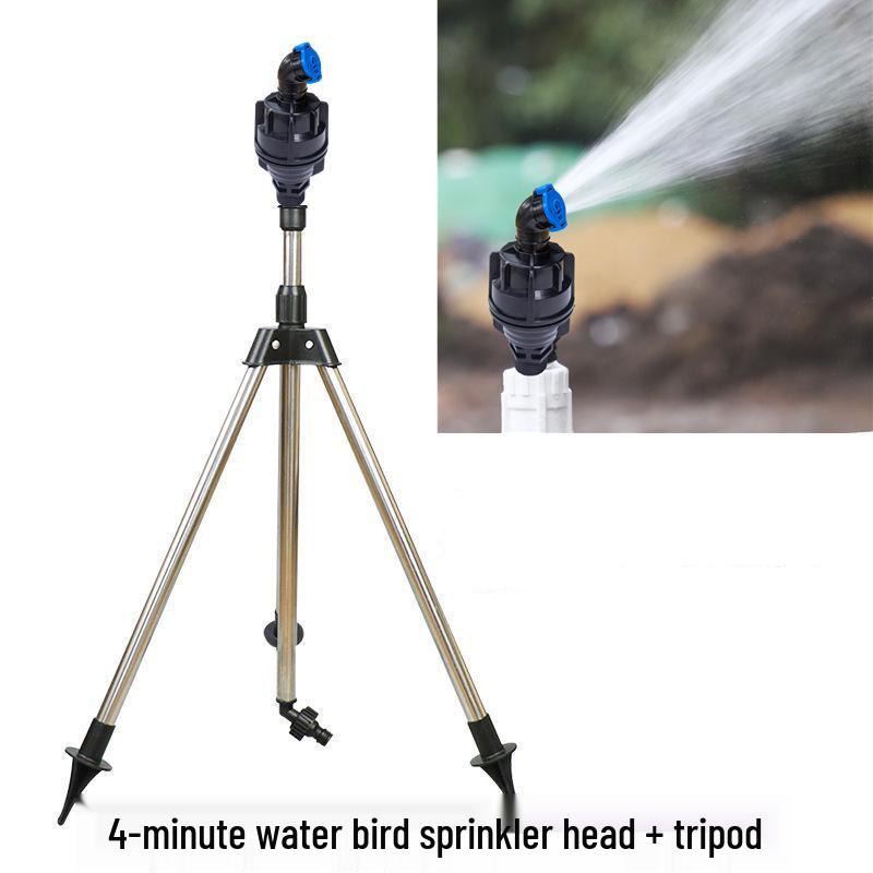 

4-Minute Waterfowl Tripod Lawn and Garden Rotating Sprinkler with Adjustable Irrigation