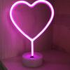 Heart-Shaped LED Neon Desk Lamp for Romantic Bedroom Decor