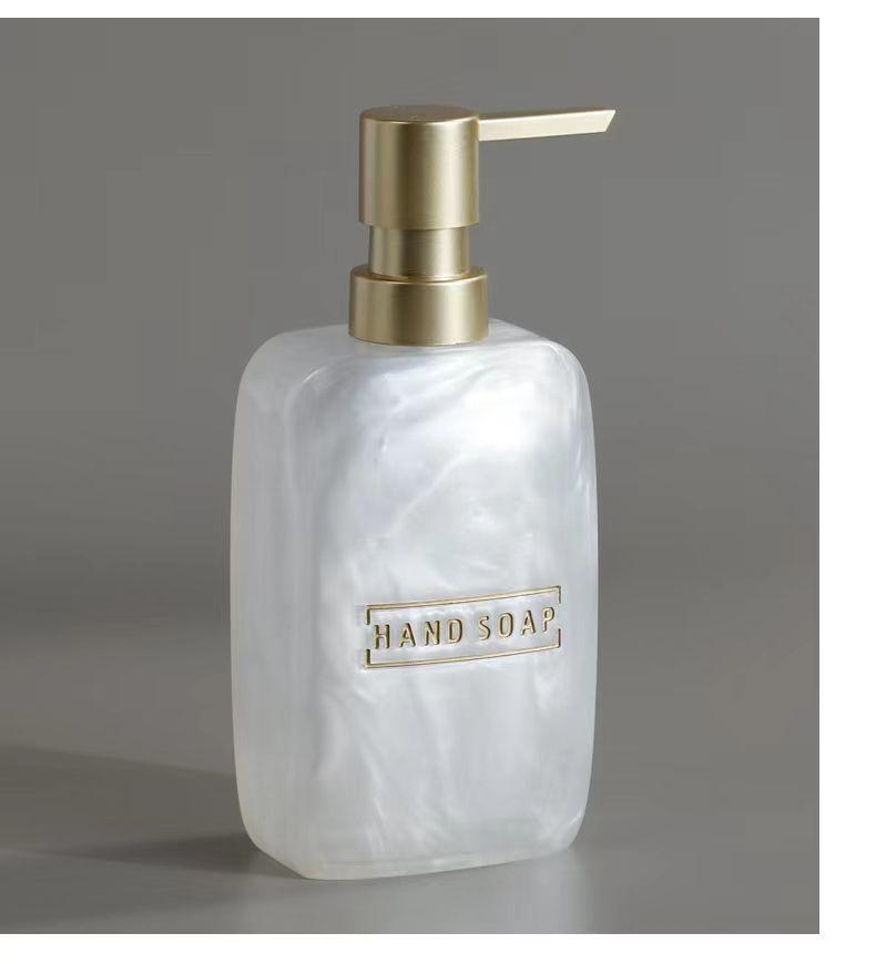 Hotel-Style Refillable Pump-Action Hand Sanitizer Bottle and Bathroom Shelf Tray Set