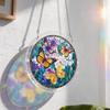 1D Flat Acrylic Puzzle Suncatcher Round Shape High-Transparency Acrylic Window Hanging Decor Colorful Light Catcher Home Decor