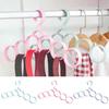 Scarf Rack Multiple Holes Space-saving Storage Plastic Clothes Pants Tie Belt Towel Hanger Household Supplies