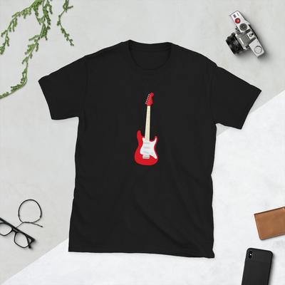Rote Gitarre, Gitarren-Themen-Design Gitarrist