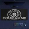 Custom Name,Manchester City Mouse Pad, Large Gaming Desk Mat, Non-slip XXL Mousepad for Laptop & Tablet, Mini PC Playmat with Stitched Edges