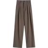 Suit Pants High Waist Casual Straight Pants Loose Drape Small Trousers