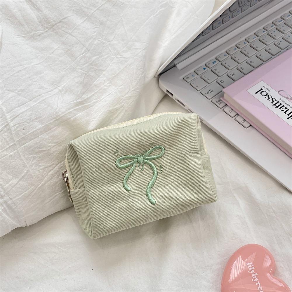 3D Bowknot Bowknot Storage Bag Portable Multifunctional Cosmetics Bag Large Capacity Sanitary Napkin Organizer Girls
