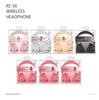KE56 Wireless Over-Ear Headphones - Bluetooth 5.3, Long Battery Life, RGB Lights, Gaming Style, Mic