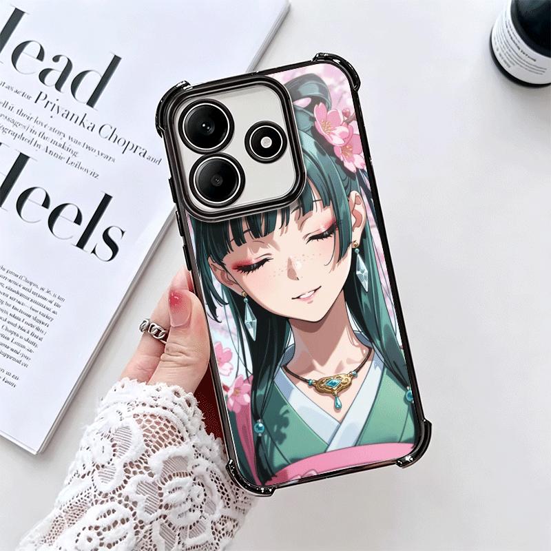 A-Apothecary D-Diaries Maomao Vergoldetes Handyhülle Für Xiaomi Redmi Note 14 15 Pro Plus 13 12 11 11S 11T 10 9S 9 5G Sturzfest Aira