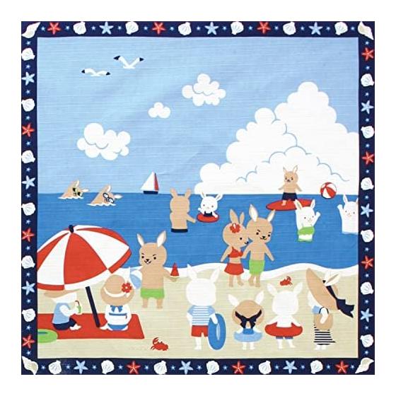 Maeda Senko Four Seasons Colored Cloth Small Furoshiki Sea Bathing Size: Approximately 50cm x 50cm 120419