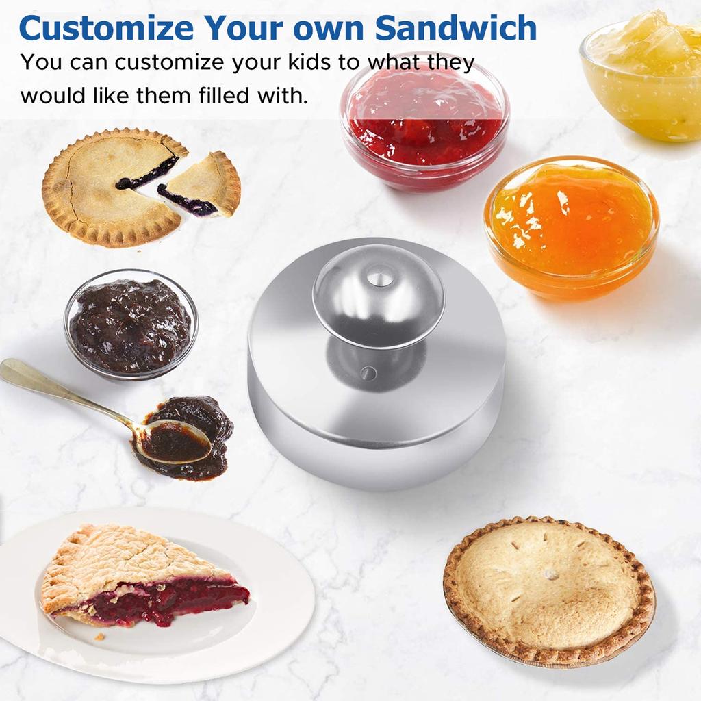 Sandwich Cutter and Sealer Round Sandwich Sealer 304 Stainless Steel Sandwich Maker Smooth Pastry Cookies Mold Sandwich Sealer
