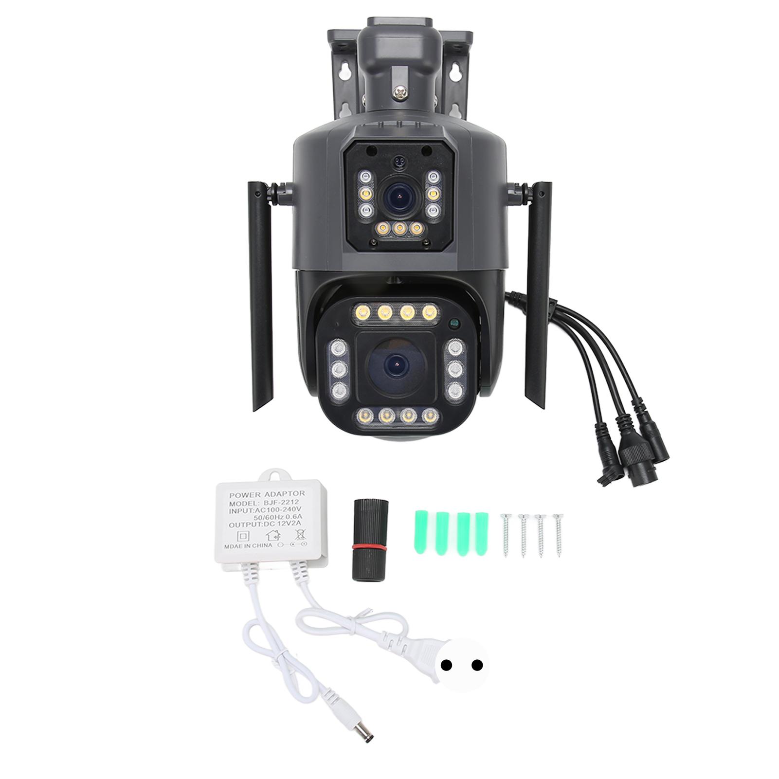 

Smart Outdoor Camera 4MP Wireless Three Lens Remote Monitor Auto Zoom Motion Tracking Surveillance