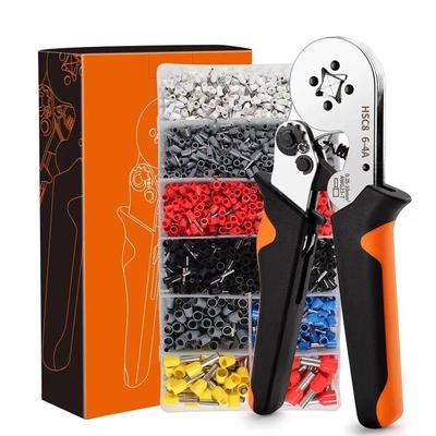 Tubular Press Clamp Crimping Pliers Electrical Terminals For Wires Sleeves Connector Set Tube Crimping Crimper Ferrules Ratchet