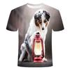 Border Collie Little Dog 3D Printed Short Sleeve T-shirt Cute Animal Loose T-shirt
