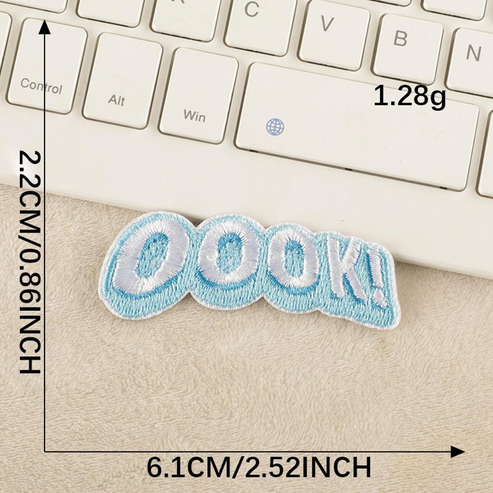 Letter Flower Self-adhesive Embroidery Badge Patches for DIY T-shirt Jeans Backpack Clothing Appliques Decor Sticker
