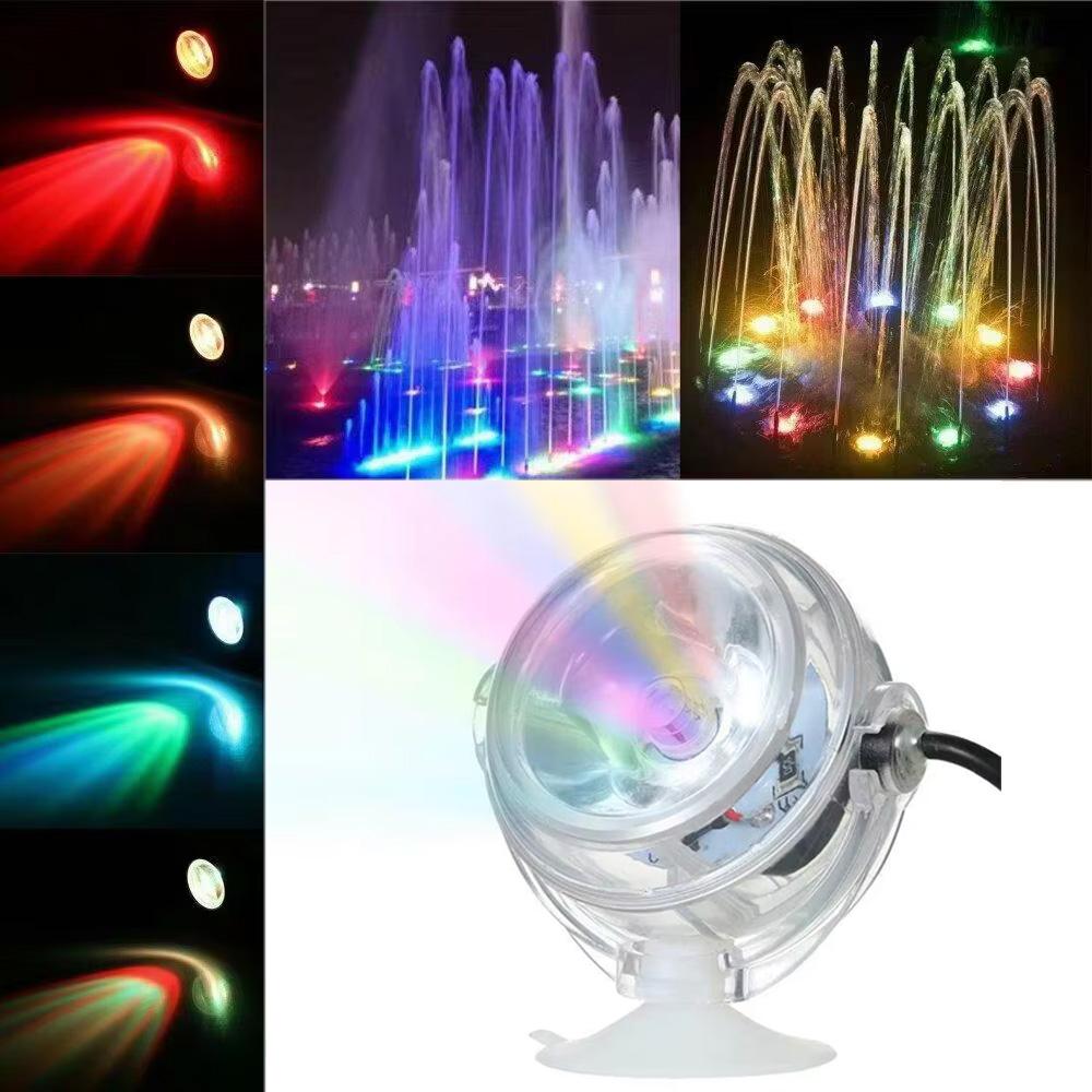 AC12-24V Waterproof Underwater RGB Colorful LED Flood Lights White / Warm white / RGB Waterproof Fountain Pool Lamps With Remote