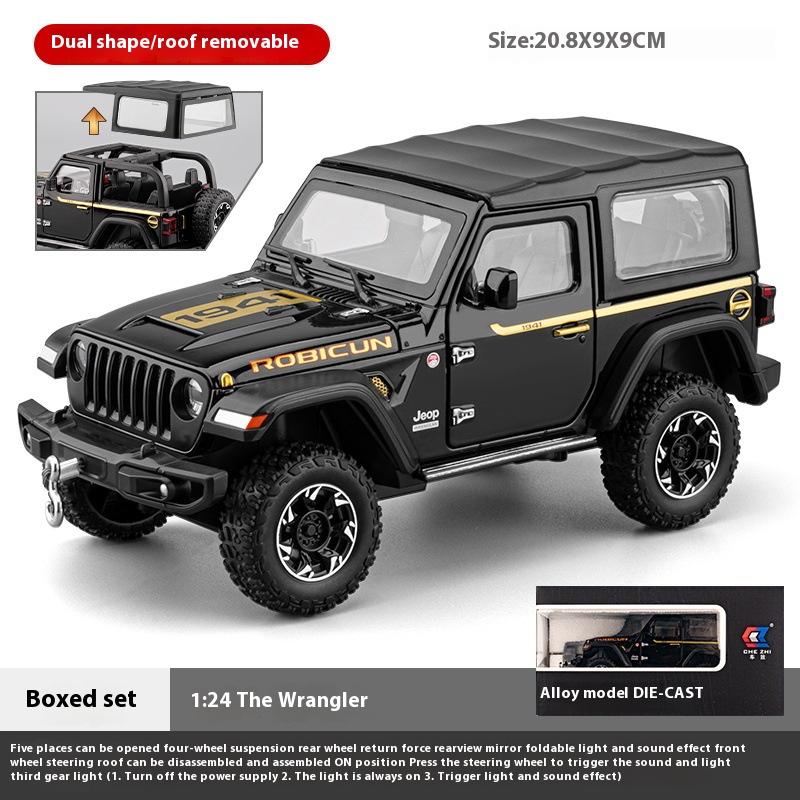 1/24 Jeep Dual-form Alloy Model, Cool Sound and Light, Four-wheel Shock Absorption, Exquisite Desktop Ornaments