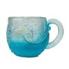 Beach Mug Sea Glass Wave Cup Ocean Themed Coffee Cup Sea Theme Water Tea Cup Coffee Glass Mug for Workplace Travel Bar