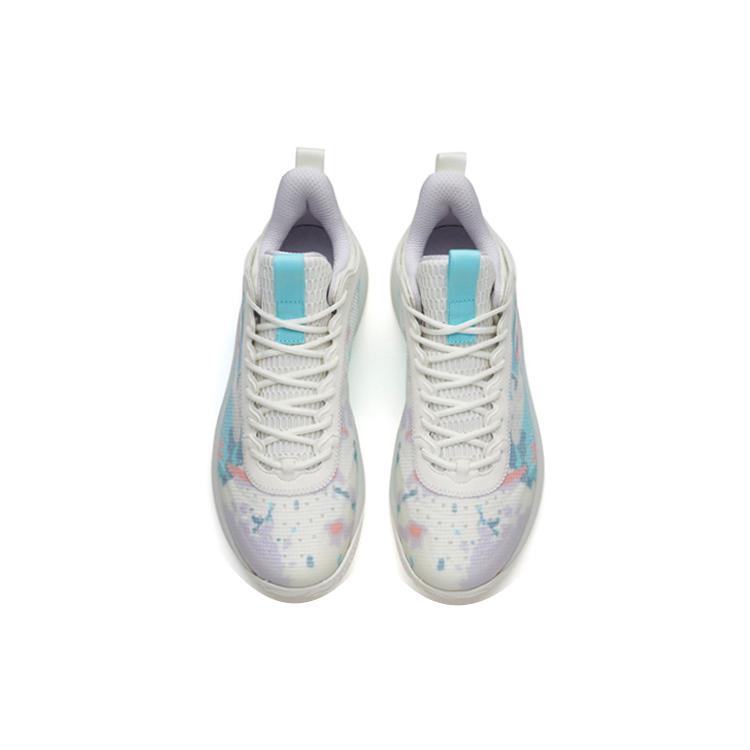 New Anta Cement Bubble 2.0 Low Top Performance Basketball Shoes Men's White Purple 112231611-2