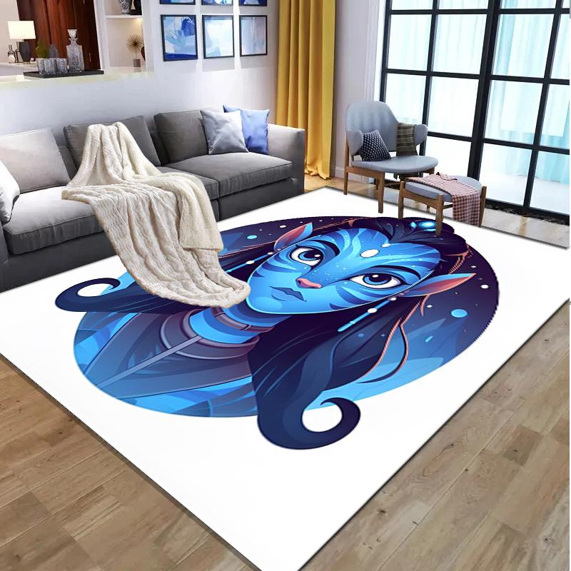 Tappeto con Motivo Avatar, Tappetino da Interno/Esterno, per Picnic, Sala Giochi, Camera da Letto, Ufficio, Soggiorno, Tappeto Decorazione Casa, Regalo di Compleanno