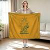 Australian Wallabies Print Flannel Blanket High Quality Warm Comfortable Cover for All Seasons Perfect for Gifts Home Decor