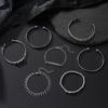 Accessories Women'S Bracelet 6-Piece Irregular Metal Couple Bracelet Set