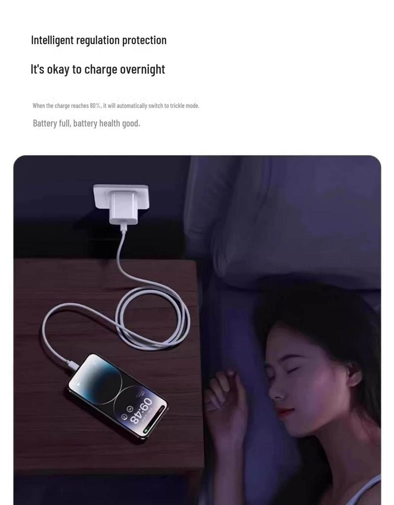 Apple-Compatible PD 30W Charger for iPhone 18/14 Pro Max & Tablets - Fast Charging Cable Included