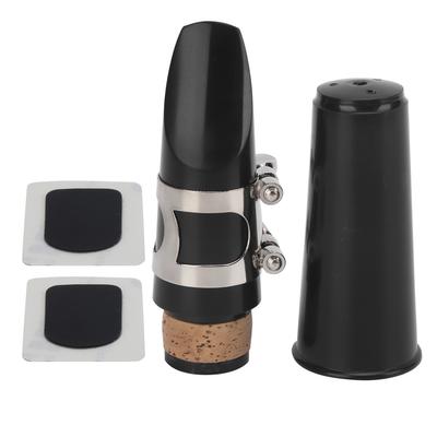 Kit bocchino per clarinetto, cuscinetti per legatura in ABS, copriancia, accessori per strumenti musicali(Nero )