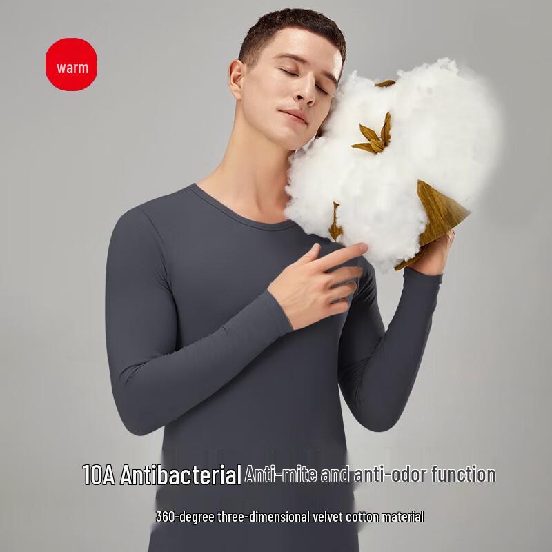 Men's 10A Antibacterial Cotton Thermal Underwear Set