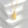 Elegant Sand Gold Auspicious Clouds Abacus Necklace with Rhinestones - Retro Chinese Style Clavicle Chain for Women