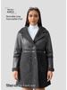 2024 Women's Mid-Length Reversible Patchwork Leather-Fur Jacket