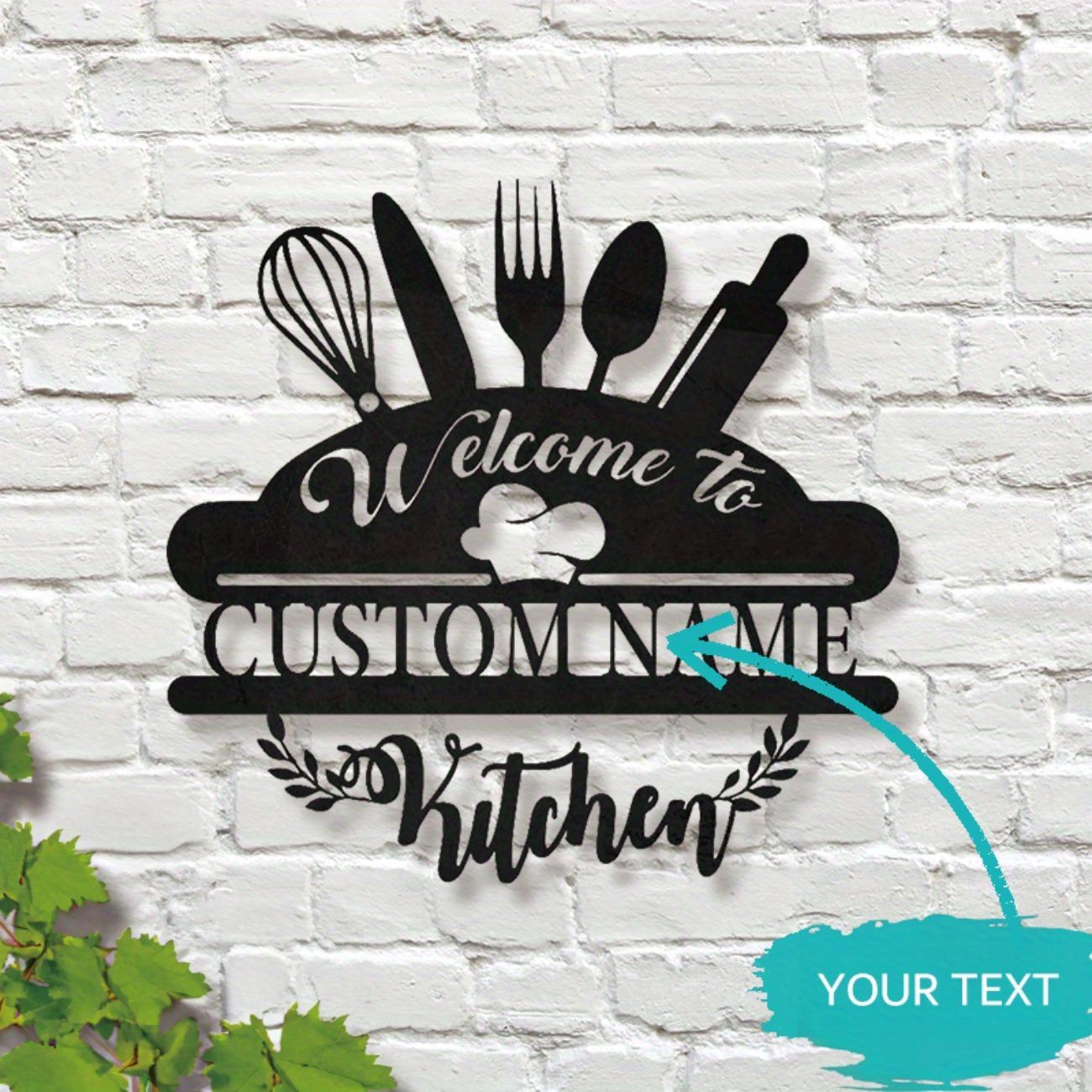 

Personalized Rustic Farmhouse Metal Sign Custom Wall Decor For Kitchen Patio Office S чёрный