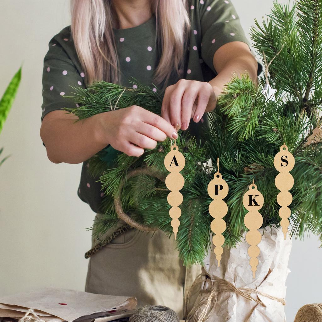 Inkdotpot 40 Stück unlackierte Holzornamente mit Löchern, 8,9 cm, vorgebohrte Naturholzscheiben zum Basteln, Holz-DIY-Weihnachtsornamente, zum Aufhängen, Juteseilen