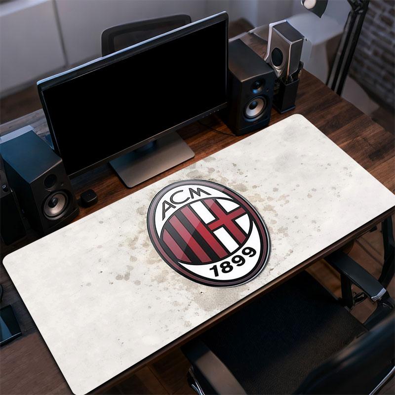 AC Milan Logo Mouse Pad, Large Gaming Desk Mat, Non-slip XXL Mousepad for Laptop & Tablet, Mini PC Playmat with Stitched Edges