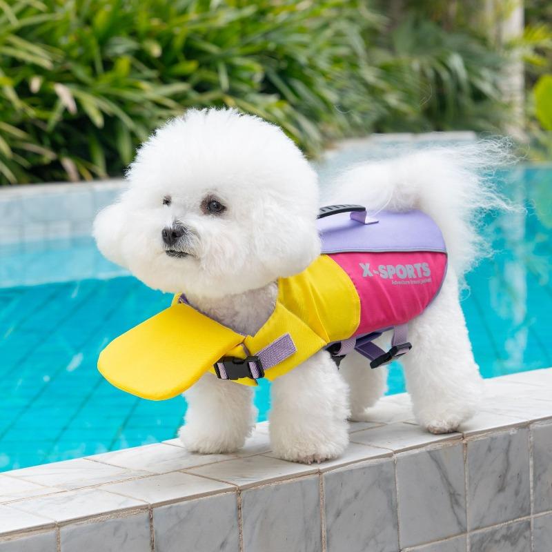 Pet Dog Adjustable Life Jacket Swimming Suit Small Medium Large Dog Life Vest 26-Color Swimming Suit
