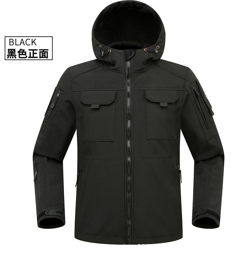 New Beetle outdoor jacket windproof waterproof warm three-in-one mountaineering suit overalls S чёрный