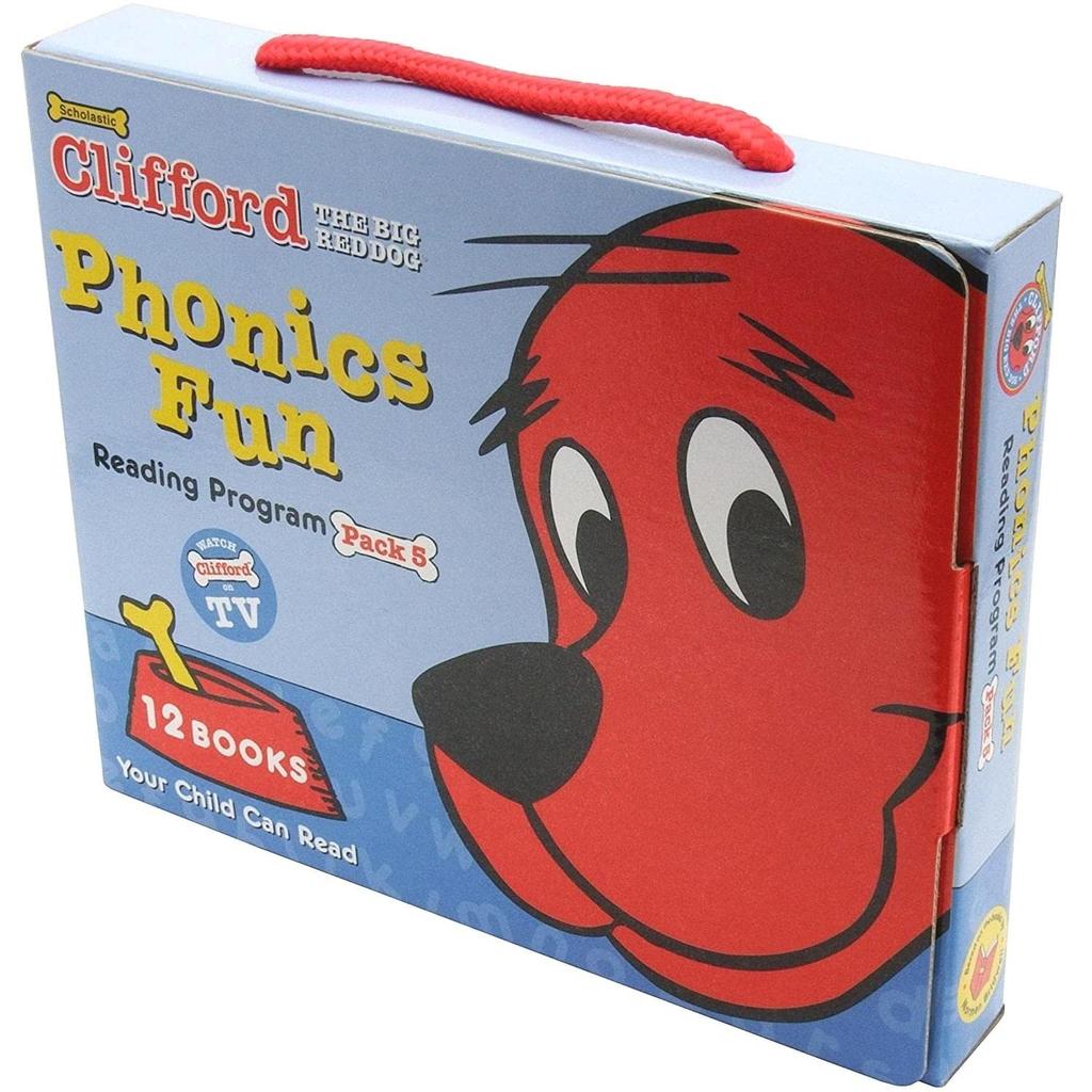 English Picture Book Clifford Phonics Fun 12 Books Box Set with 5 CDs
