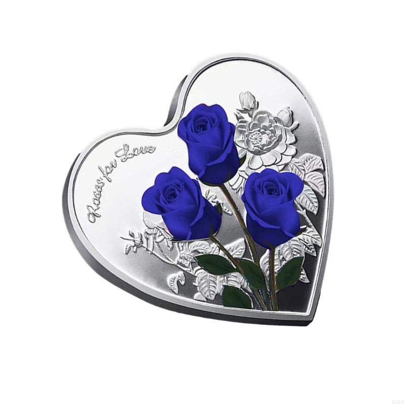 62KD Heart-shaped Rose Metal Commemorative 52 Types of I Love You Confession Valentine's Day Love Heart Gift