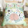 Science Theme Bedding Set Twin Boys Girls Science Formula Print Back To School Duvet Cover Math Chemical Style Comforter Cover