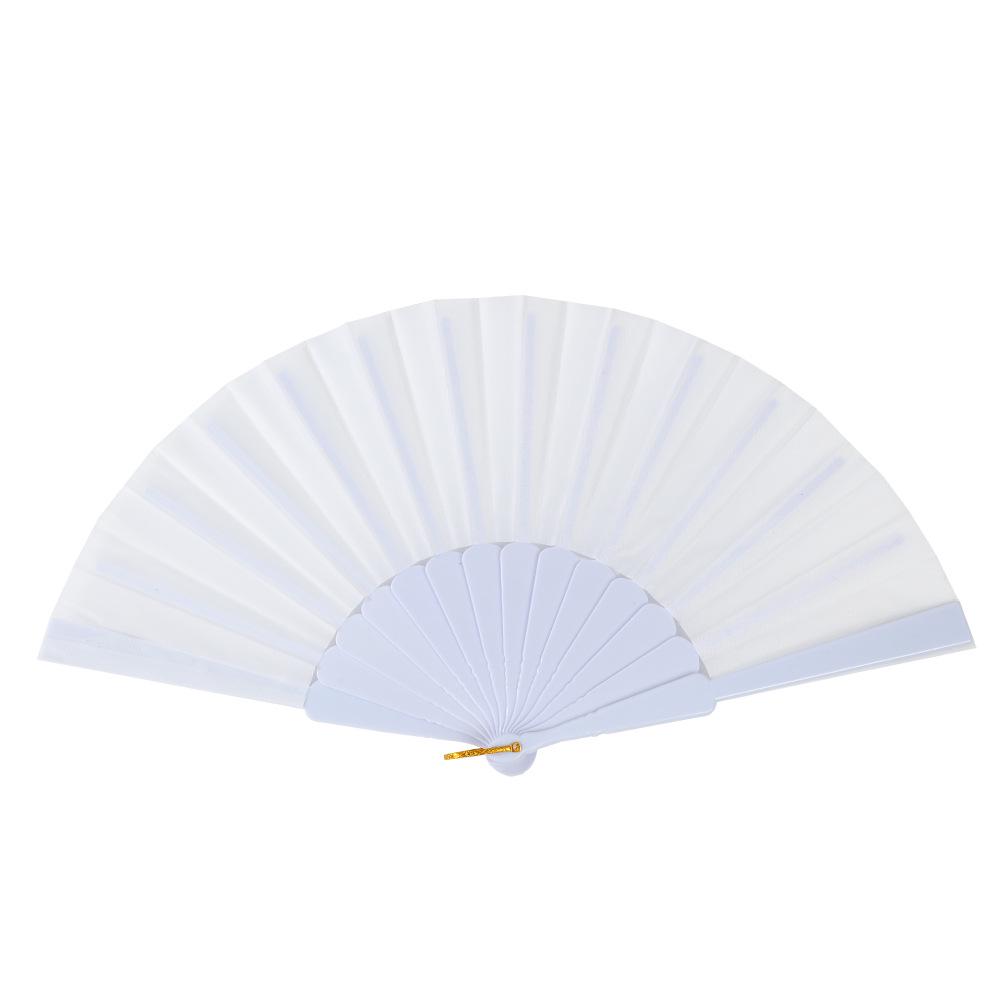 Leque dobrável de 7 polegadas de cor sólida - Acessório de performance de dança e para refrescar