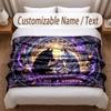 Wolf-Thema Weiche Decke Personalisierter Benutzerdefinierter Name Textdruck Warme Decke Haus Sofa Schlafzimmer Dekor