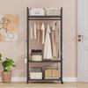 Multifunctional Movable Metal Coat Rack
