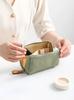 Solid Color Cosmetic Bag Women Makeup Pouch Toiletry Bag Fashion Necessaries Make Up Organizer Case Waterproof Wash Kit